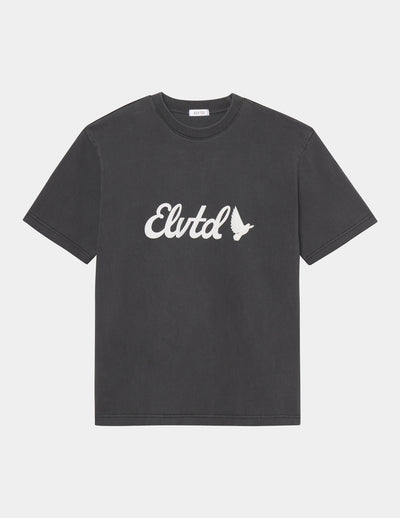 Cursive Logo Heavyweight Tee - Vintage Black Christian Unisex T-shirt