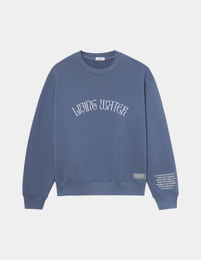 Living Water Crewneck - Vintage Navy Christian Unisex Crewneck