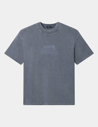 God's Favorite Heavyweight Tee - Deep Fjord Christian Unisex T-Shirt