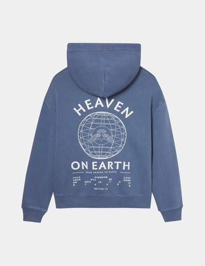 Heaven on Earth Hoodie - Vintage Navy Christian Unisex Hoodie