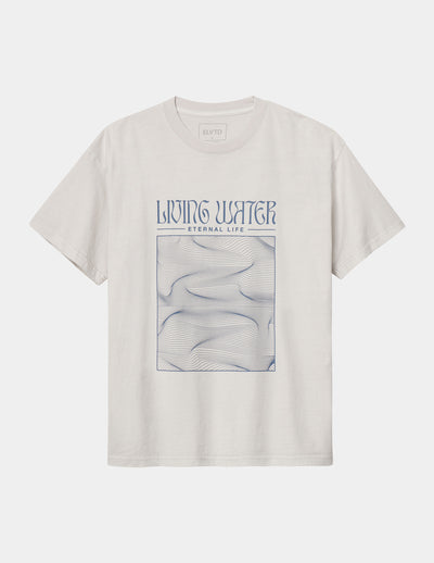 Living Water Relaxed Tee - Grey Christian Unisex T-shirt